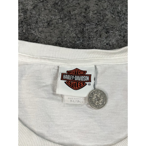 Harley Davidson T-Shirt Mens XL White Bourbon Street New Orleans - Picture 6 of 9